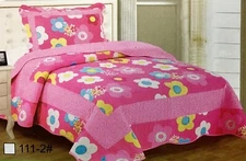 100% Cotton Quilt Bedspread Twin Size 2pcs  Set Reversible Extra Large 3.8lbs