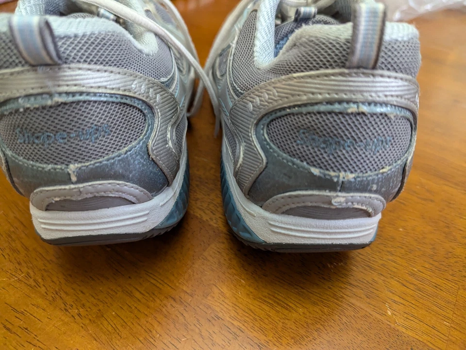Skechers Shape Ups Size 11 Accelerators Toning Shoe Silver Blue Womens Walking - Image 4 of 4