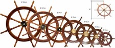 Steuerrad Schiffssteuerrad aus Hartholz und Messing Deko - versch. Größen