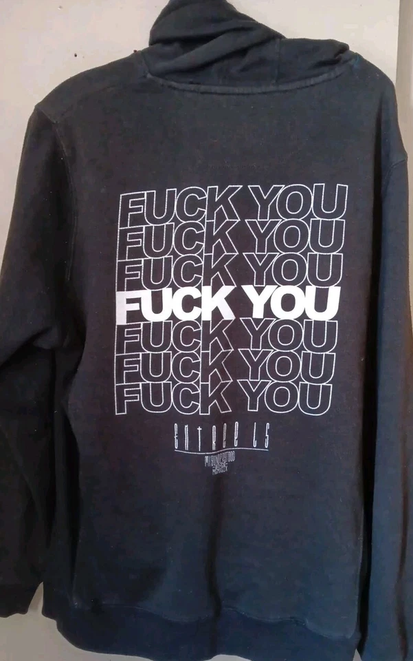 Entree LS Misunderstood Black Hoodie Sweatshirt Sz Men's M Gas Mask Mouse - Image 4 of 4