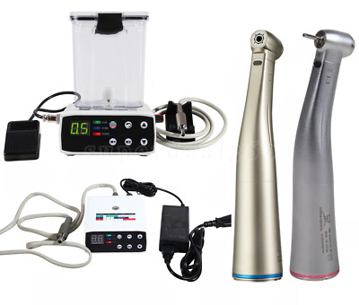 Dental LED Electric Micromotor /1:5 1:1 Handpiece Fiber Optic Contra Angle ns