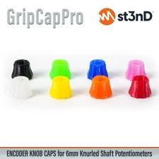 GripCapPro - Encoder Knob Cap Set for 6mm Knurled Shaft Potentiometers (20 pcs)