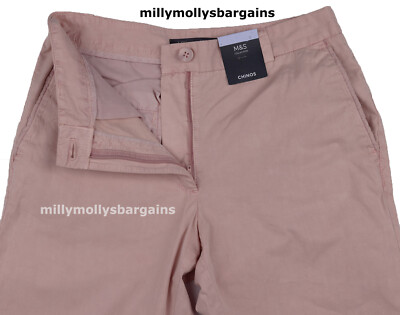 M&S Marks & Spencer rosa Damen-Chinohose Größe 18 Petite L 27,5 Etikettfehler