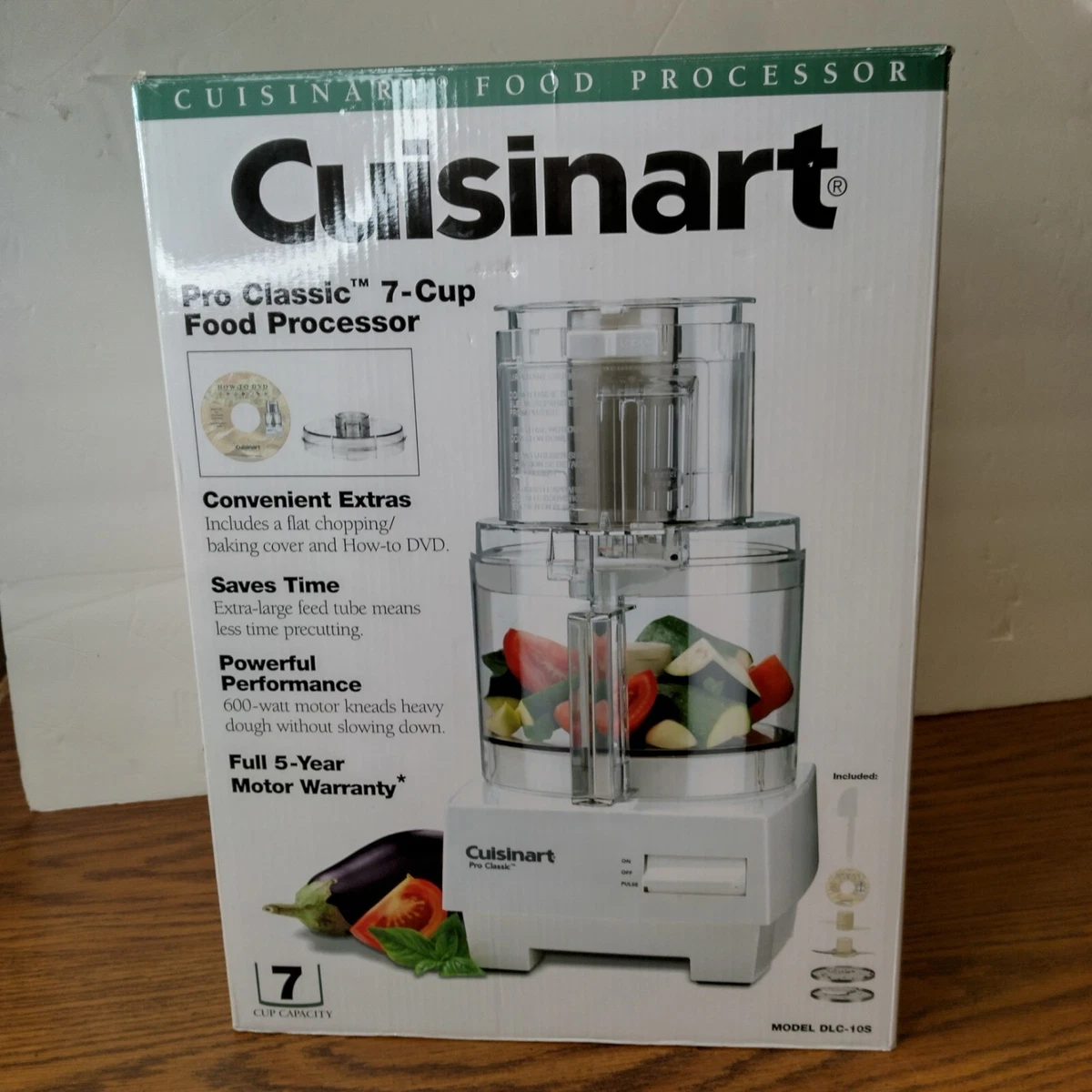 Cuisinart DLC 10S White Pro Classic 7 cup Bowl Food Processor EUC