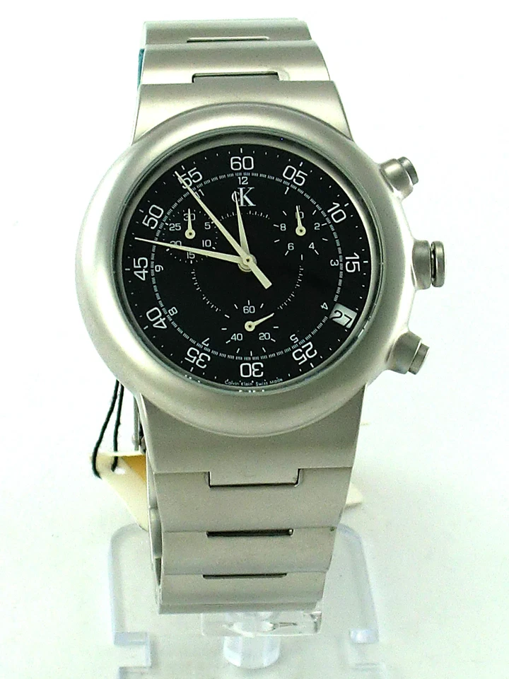 Relógio masculino CALVIN KLEIN cronógrafo feito na Suíça S/ caixa de aço K18171 fechamento - Imagem 3 de 4