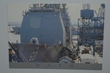 Postal de barco atracado en Bath (Maine) (SIN PUBLICAR).