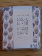WEST ELM  POTTERY BARN KIDS STAMPED OWL FITTED CRIB SHEET NEW