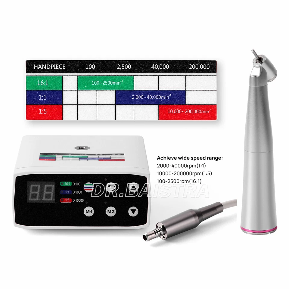 Dental LED Brushless Electric Micro Motor/1:1/1:5/1:4.2 Optic LED Handpiece - Image 3 of 4