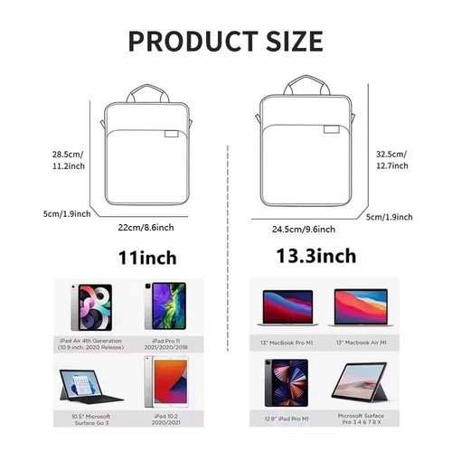 Tablet Bag Case for Samsung Galaxy Tab S10 Plus Ultra S9 S8 Universal Laptop Pou - Picture 5 of 35