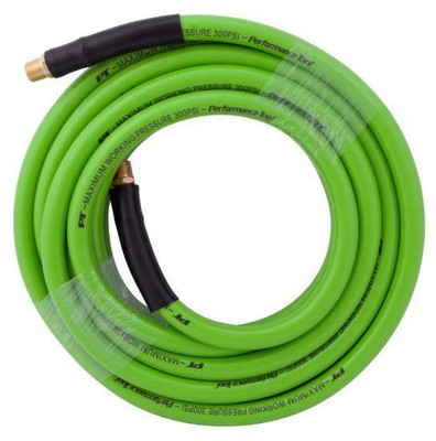 PERFORM TOOL M628 3/8-Inch x 25 Hybrid Air Hose - Flexible, Durable, and