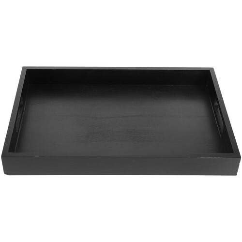 Schwarzes rechteckiges Tablett Lebensmittel Tee Brot zum Essen dekorative Serviertabletts - Bild 10 von 12