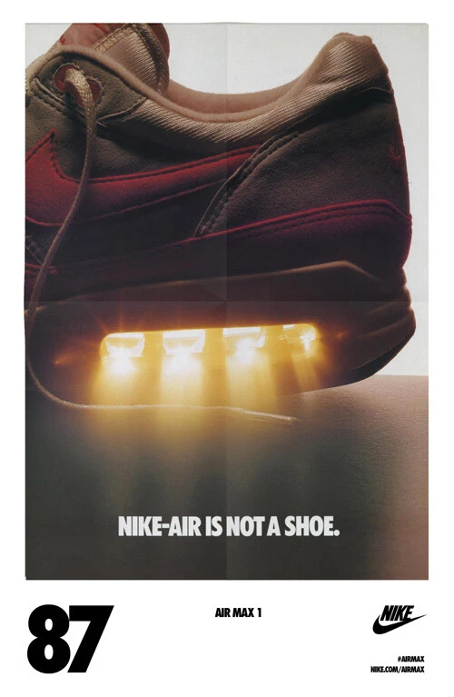 Vintage Nike Air Max 1 1997 Advert Timeline Collection Poster