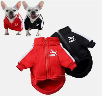Baseball Dog Jacket Winter Dog Clothes For Small Medium Dog Puppy Pet Sweatshirt