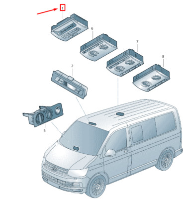 VW TRANSPORTER T6 AIR-CONDITIONING SYSTEM CONTROL UNIT 7E09070498YS