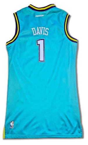 Vtg Reebok BARON DAVIS #1 New Orleans Hornets NBA Jersey (Boy's L) - Picture 4 of 9