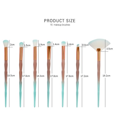 Juego de 15 brochas de maquillaje profesional herramienta cosmética juego de brochas de maquillaje eléctrico - Imagen 5 de 5