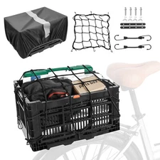 Folding Bicycle Rear Basket Bicycle Handle Rack Packaging Bracket Basket Kit