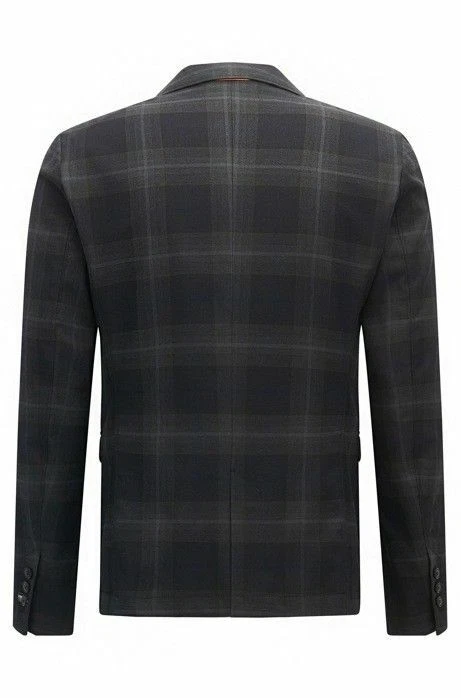 HUGO BOSS Chaqueta Slim Fit En Tejido A Cuadros Modelo Benestretch8_BS 50371946 - Imagen 3 de 4