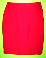 Uniform John Paul Richard sz 8 Womens Red Career Office Skirt KT90