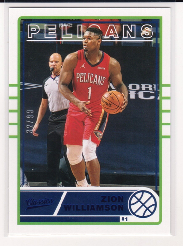 #'d /99! Zion Williamson 2020-21 Panini Cronache Classiche Blu Parallelo #650!