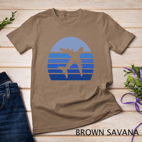 Camiseta Retro Silueta Piloto Aviación Asistencia de Vuelo Unisex - Imagen 2 de 15