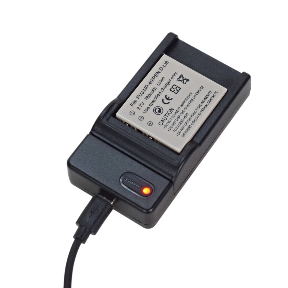 2x Batería Li-ion + Cargador para Medion MD 85919 MD 85562 MD 85416 MD 85766 NP-40 Foto 2 de 4