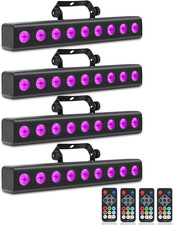 LED Stage Wash Light Bar,50W 9 LED 4IN1 RGBW DJ Stage Lights Bar with Remote Con