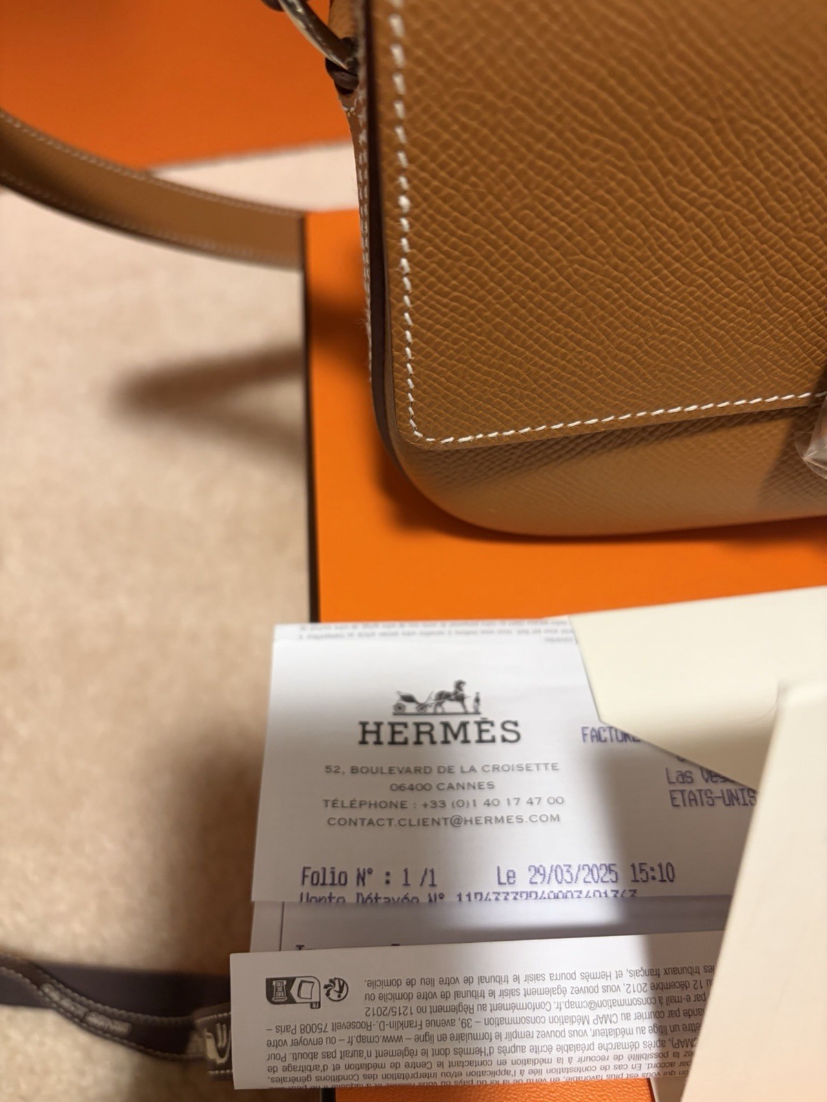 Hermes Della Cavelleria Elan Epsom 37 Gold  New receipt. Rare SOLD OUT — image 7