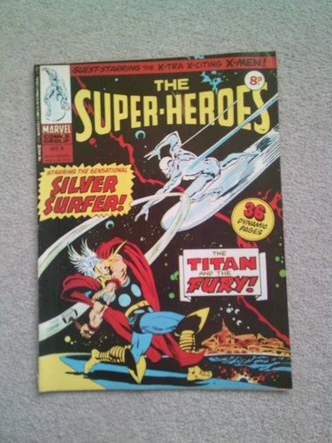 MARVEL COMIC THE SUPER-HEROES #8 1975 Silver Surfer X-Men
