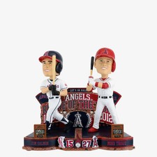 Tim Salmon Mike Trout Los Angeles Angels Rookie Of The Year Then Now Bobblehead