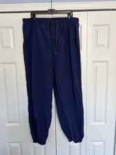 LL Bean Mens Vintage Blue Windbreaker Pants Size XL