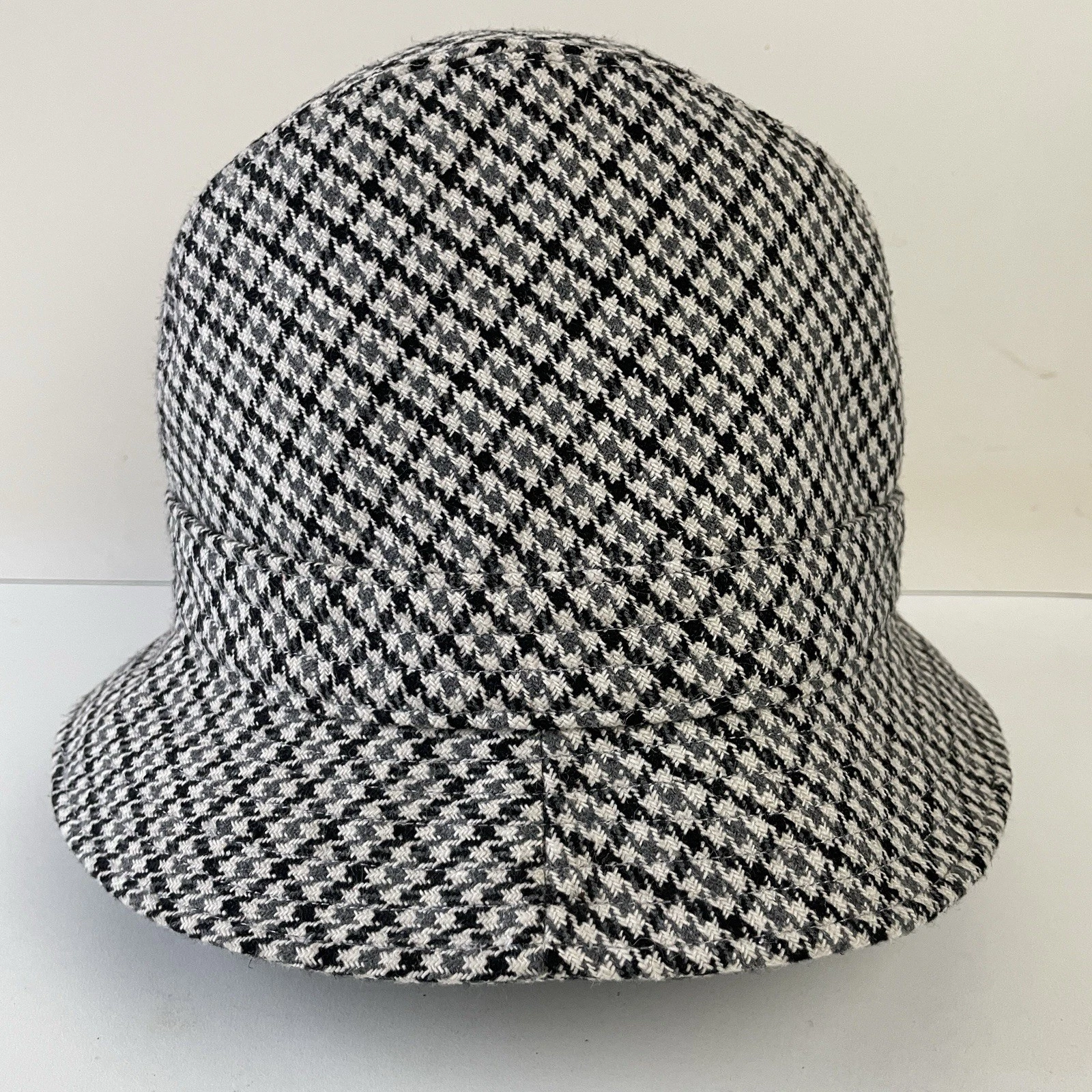 Vintage Kangol Tweed Player Bucket Hat Gray Green Plaid Size Medium