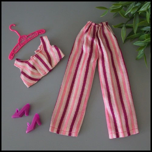 New Listing🌺Barbie Cool N' Casuals PAK Striped Set Outfit Complete Vintage 1970 *N EXC🌺