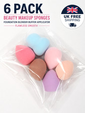 6Pack Beauty Makeup Sponges Foundation Blender Buffer Applicator Flawless Smooth