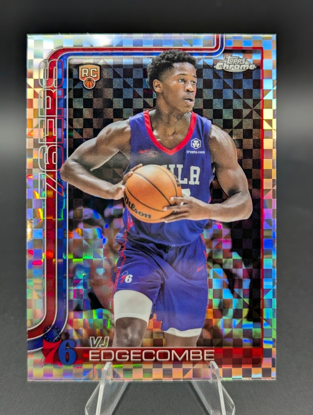 2025-26 Topps Chrome VJ Edgecombe #253 RC Rookie X-Fractor Refractor