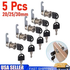 5Pcs Cabinet Cam Locks Set Secure Storage Lock Drawer Cabinet Mailbox 20/25/30MM