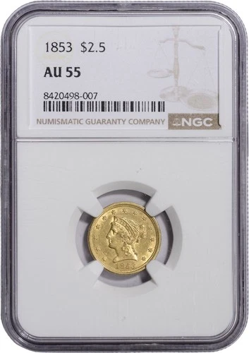 1853 Liberty Quarter Eagle — photo from the most recent tracked eBay sale