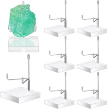 8 Pcs Adjustable Metal Arm Display Stand Crystal Holder Easel Display with Acryl