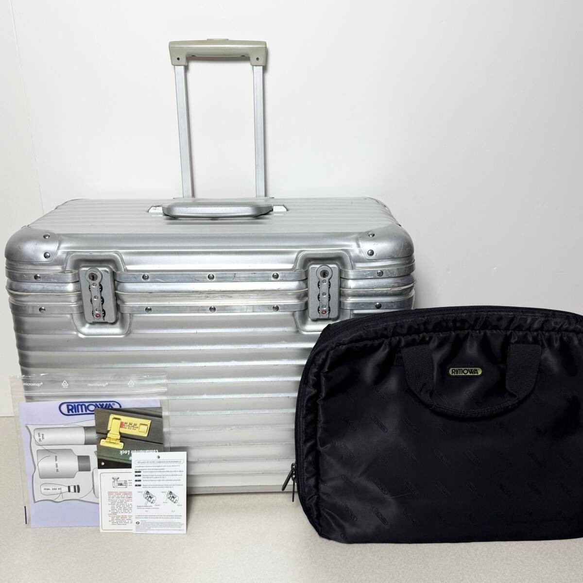 Rimowa Topas Pilot Trolley 46L Silver 2-wheels Carry Case Suitcase