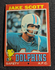 1971 Topps #211 Jake Scott Miami Dolphins Rookie Football Card- EX. rookie card picture