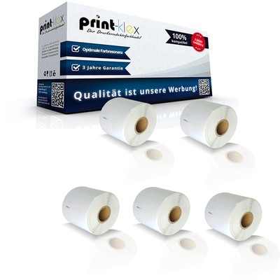 5x Etiketten Rollen für Dymo 99014 Namensetiketten Labelwriter 310 320 330