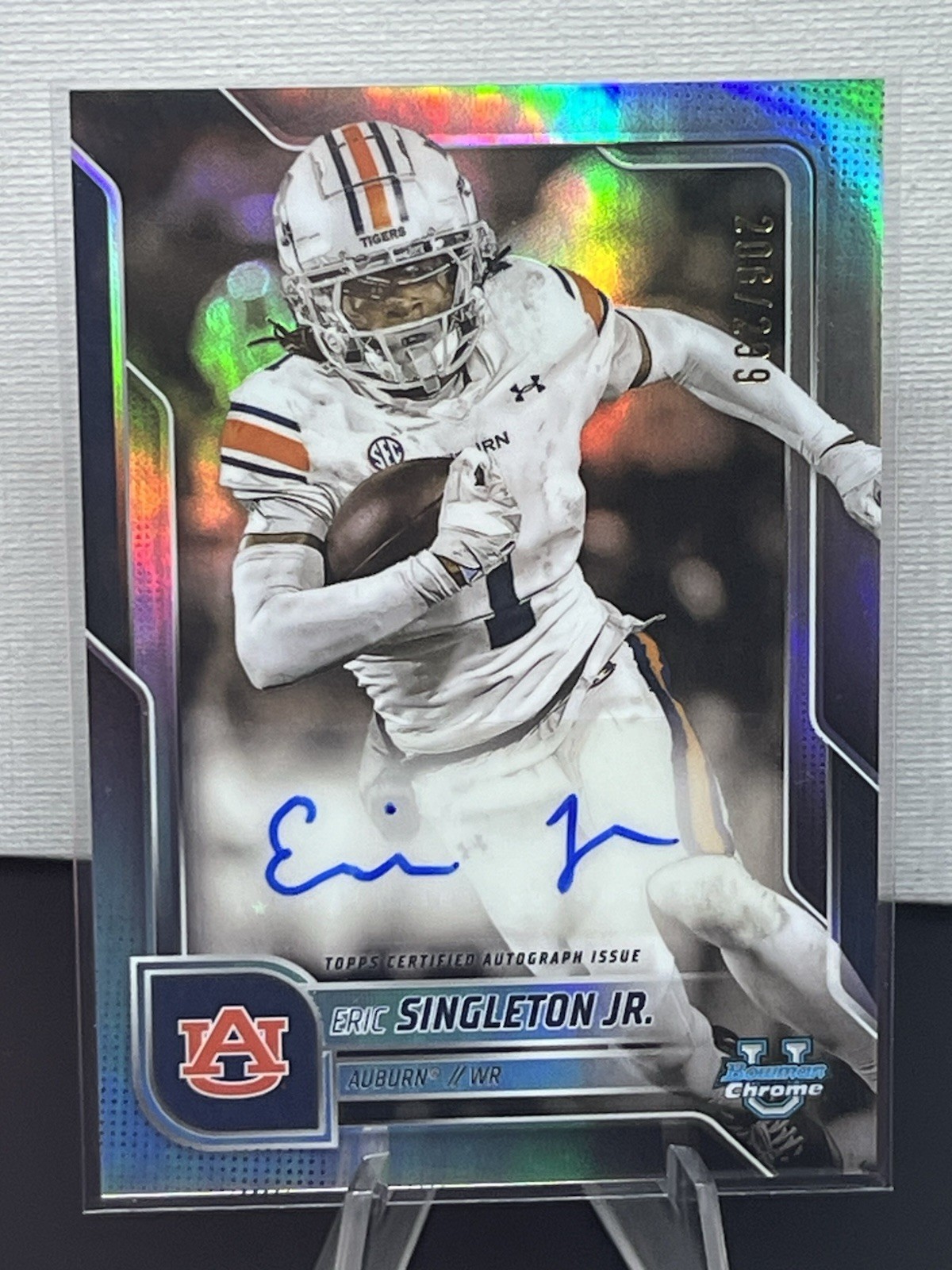 2025 Bowman U Chrome BCA-ESI Eric Singleton Jr. Prospect Auto Refractor /299 RC