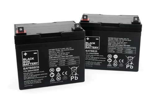 Mobility Scooter Batteries 1 Pair of 12V 35Ah Black Box AGM Batteries
