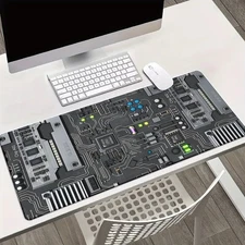 40*90cm Oversized Gaming Mouse Pad, Sci-fi Style Printed Desk Large Multi-functi