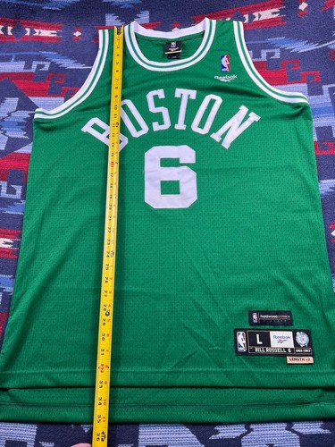 Reebok Boston Celtics Hardwood Classics Bill Russell Trikot #6 Vintage 1962-63 Gr. L - Bild 11 von 14