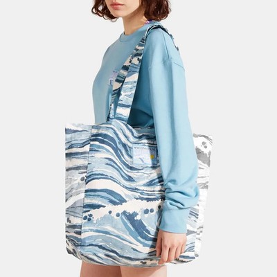 Vilebrequin Multi Ocean Wave Vilebrequin x Maison Kitsune Leinen Beuteltasche Tasche. 125£