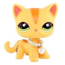 Shorthair Cat LPS Toy for Girl Playset Pet Figure Collectible Mini Cat Kid Gift