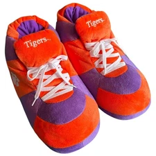 Comfy Feet Slippers Clemson Tigers XXL Plush Sneaker Slippers