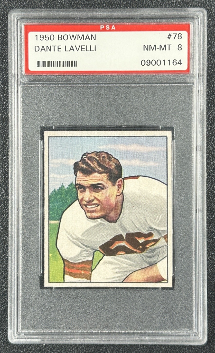 DANTE LAVELLI PSA 8 1950 BOWMAN FOOTBALL #78 ROOKIE RC BROWNS 1164