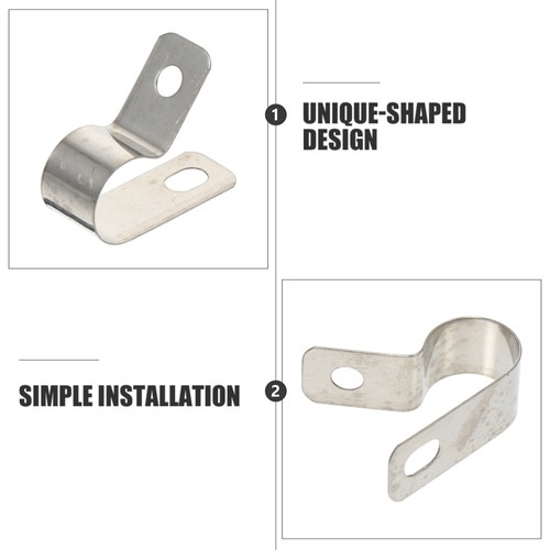 50 Pcs Verdickter R-förmiger Drahtclip Kabelclips Drahtbefestigungsclip - Afbeelding 3 van 12